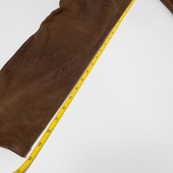 NWT Free People Brown Faux Suede High-Waisted Stretch Leggings 27 Indie Western - Picture 5 of 8